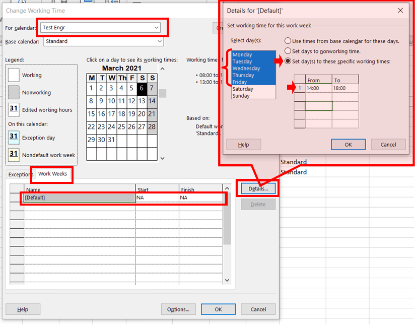 Adjusting Work Timings for Resources in MS Project